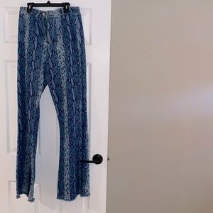 Snake Print Fashion Nova Jeans - Size 11